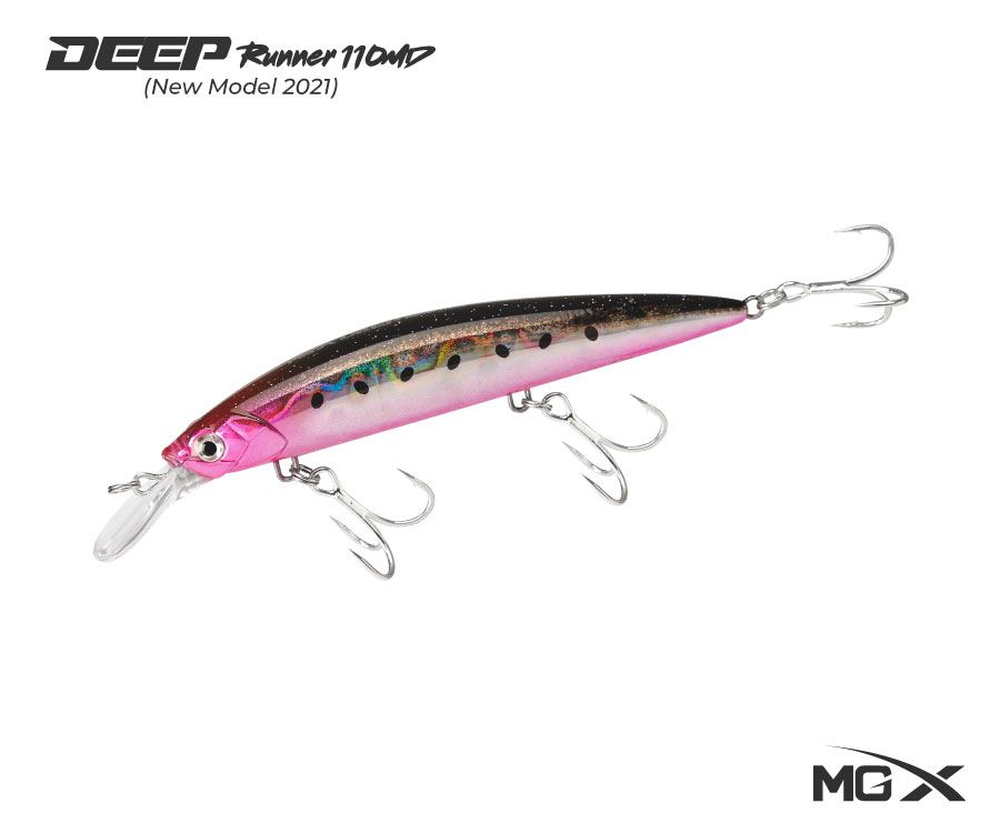 senuelo mgx deep runner 110md flash pink sardine