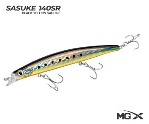 senuelo mgx sasuke 140sr black yellow sardine