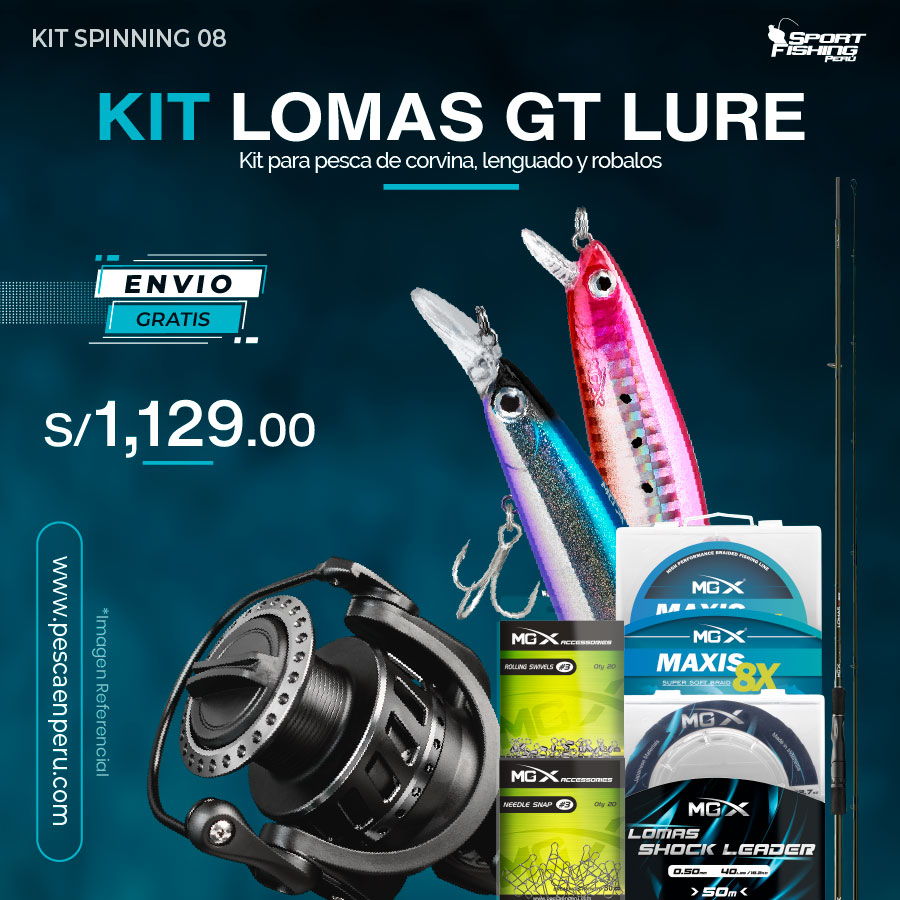 Avanzar Complejo oscuro Kit de spinning 08 - Lomas GT Lure | SportFishing Perú