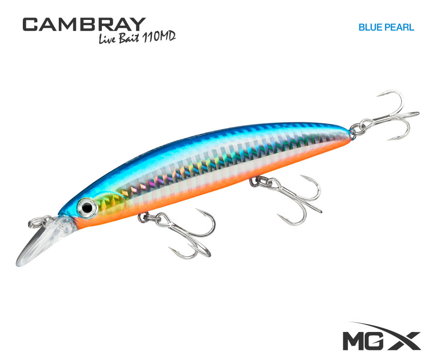 senuelo mgx cambray live bait 110md blue pearl