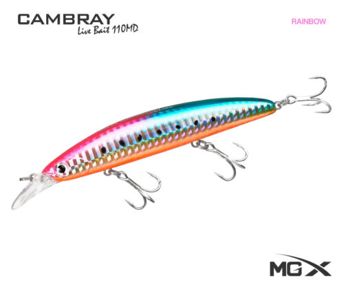 senuelo mgx cambray live bait 110md rainbow