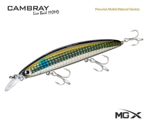 senuelo mgx cambray live bait 110md peruvian mullet natural series