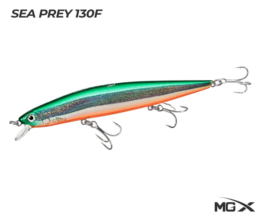 senuelo mgx sea prey 130f orange belly green back