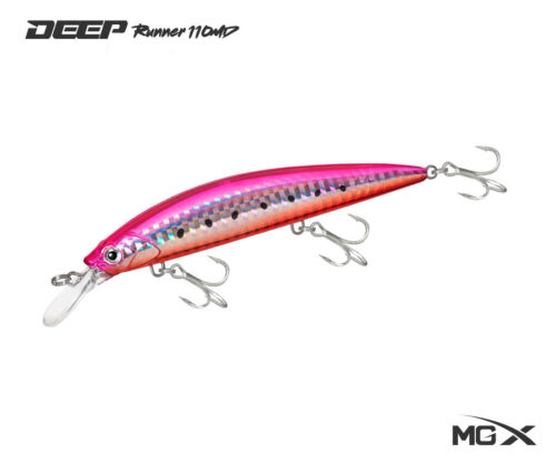 senuelo mgx deep runner 110md pink red sardine