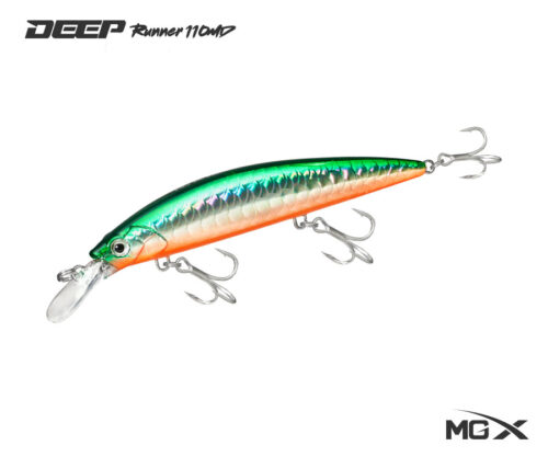 senuelo mgx deep runner 110md shinner orange belly natural series
