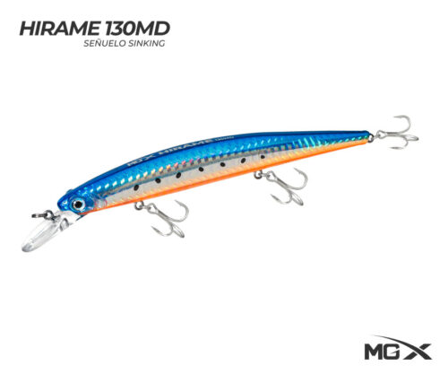 senuelo mgx hirame 130md orange belly sardine