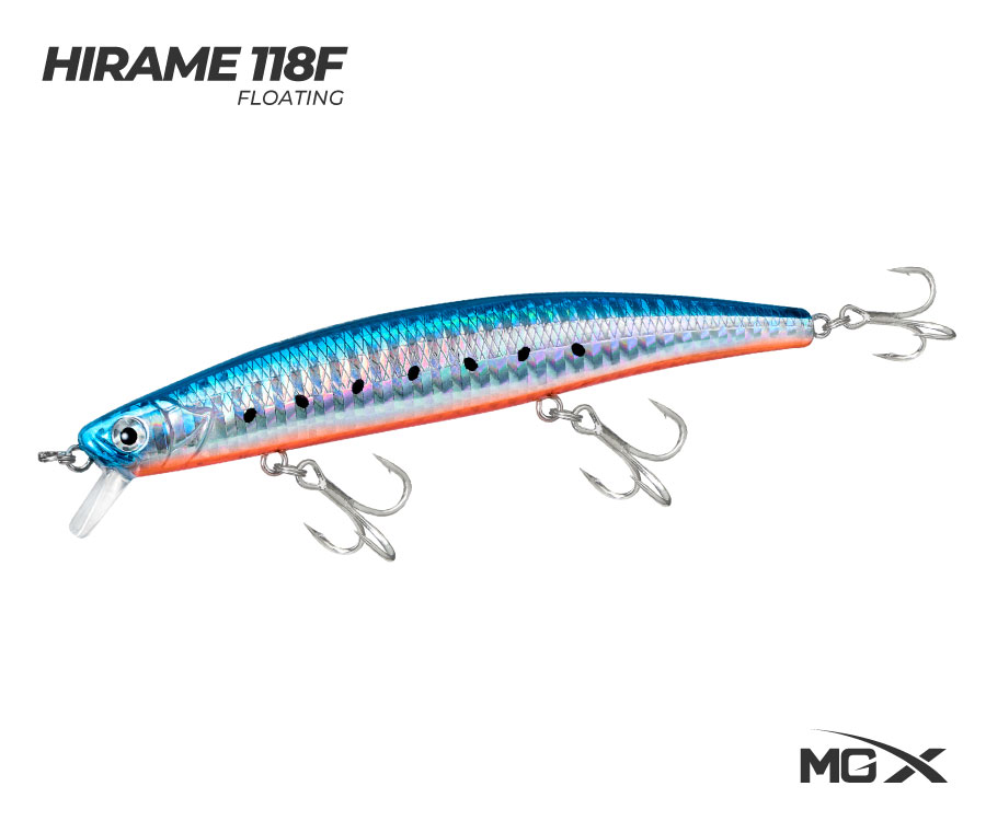 senuelo mgx hirame 118f orange belly sardine