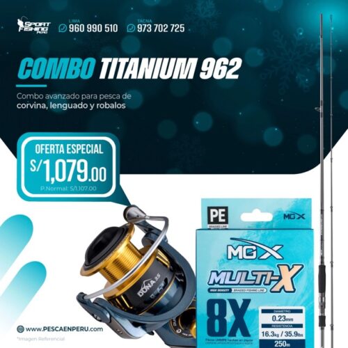 16 combo de spinning titanium 962