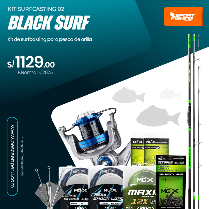 27 kit de surfcasting black surf