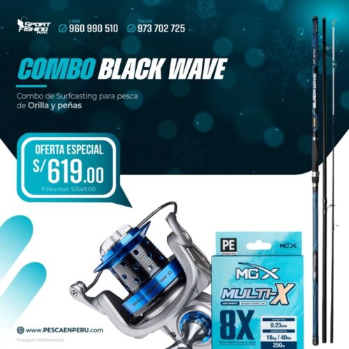 20 combo de surfcasting black wave