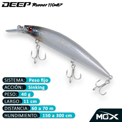MGX SENUELO MINNOW DEEP RUNNER 110MD 129 ORANGE LIP BONY