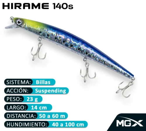 MGX SENUELO MINNOW HIRAME 140S 126 YELLOW HEAD SARDINE