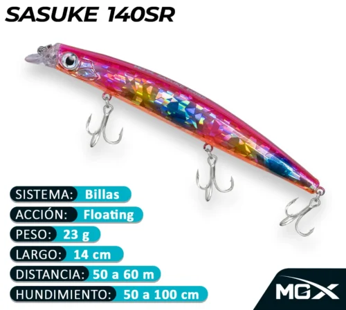 MGX SENUELO MINNOW SASUKE 140SR 179 PINK CLOWN