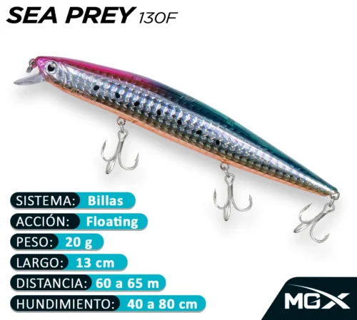 MGX SENUELO MINNOW SEA PREY 130F 121 RAINBOW SARDINE II