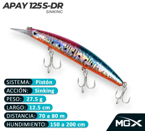 MGX SENUELO MINNOW APAY 125SDR 056 FLASH RAINBOW SARDINE