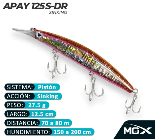 MGX SENUELO MINNOW APAY 125SDR 219 GOLDEN SMELT