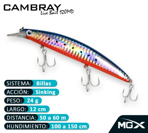 MGX SENUELO MINNOW CAMBRAY 120MD 001 ORANGE BELLY SARDINE
