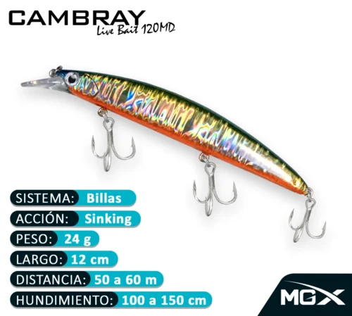 MGX SENUELO MINNOW CAMBRAY 120MD 013 FLASH ANCHOVY