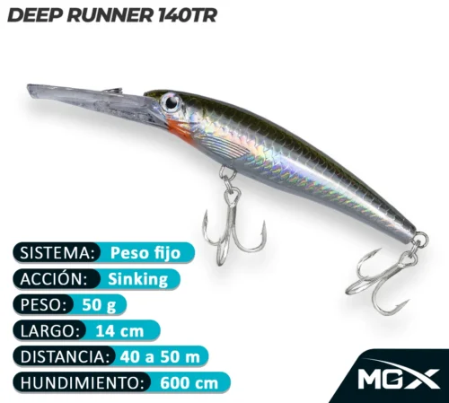 MGX SENUELO MINNOW DEEP RUNNER 140TR 064 NATURAL SMELT