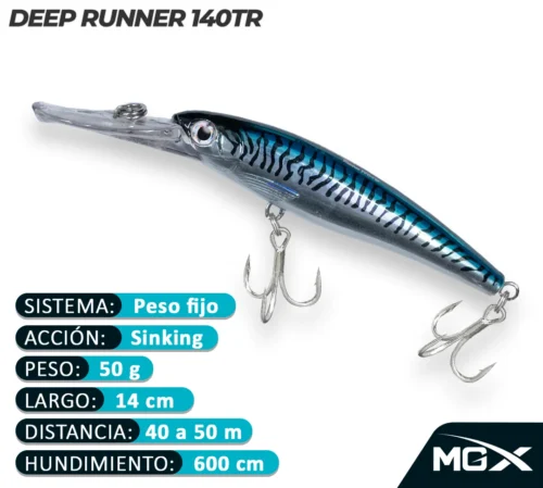 MGX SENUELO MINNOW DEEP RUNNER 140TR 087 BLUE MACKEREL