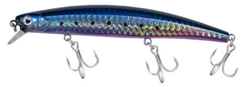 MGX SENUELO MINNOW HIRAME 118F 020 PURPLE BELLY SARDINE IV 1